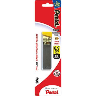 Imagem de Pentel® Pacote econômico de refil de chumbo HB, 0,9 mm, preto, pacote com 30 refis