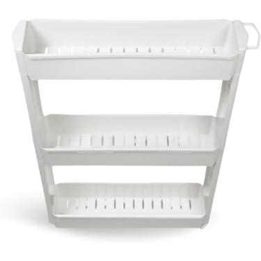 Imagem de Armário Carrinho Organizador Multiuso com Rodinhas, Branco, Banheiro, Lavanderia, Cozinha, Quarto