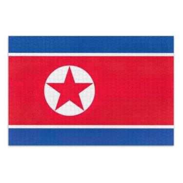 Imagem de North Korea Flag Puzzle for Adults, Puzzles for Adults 500 Pieces, Interlock Perfectly, Home Decor Gift Party for Men Women