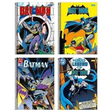 Imagem de Caderno espiral universitario capa dura 10m foroni batman fit 4x160fls
