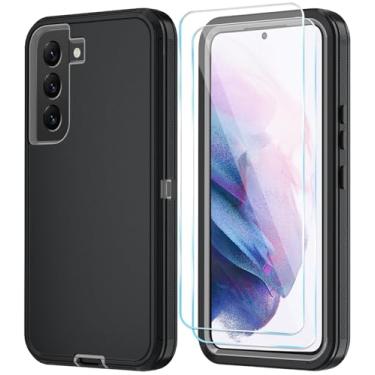 Imagem de ONOLA Capa de celular para Samsung Galaxy S21 Plus com protetor de tela HD, resistente, à prova de choque e à prova de quedas, capa para celular Galaxy S21 Plus de 6,7 polegadas, cinza preto