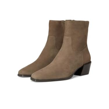 Imagem de Steve Madden Bota feminina Daney na altura do tornozelo, Camurça cinza, 38