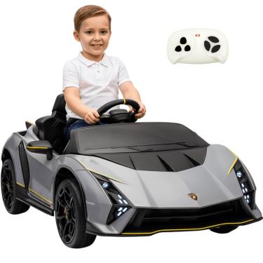 Imagem de  Carro Eletrico Infantil Lamborghin Aventador Bang Toys Cinza 12V