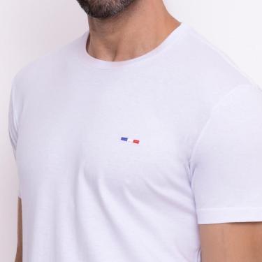 Imagem de Camiseta Masculina Básica FMF com Bordado Algodão Premium França-Masculino