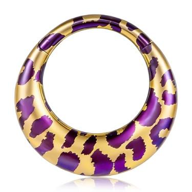 Imagem de DOEARKO Anéis de septo de titânio 16G, brincos de argola arco-íris, minimalista, futurismo, estilo gótico, joia unissex, uso diário, piercing de nariz e brinco para homens e mulheres, 8MM, Aço