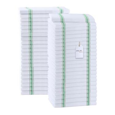 Imagem de Avalon Kitchen Conjunto de panos de prato (pacote econômico com 45) Tamanho 38 x 63 cm, toalhas de cozinha macias e absorventes 100% algodão, toalhas de chá, panos de limpeza reutilizáveis para