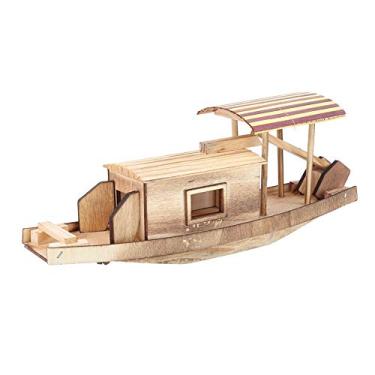 Imagem de Alomejor Modelo de Brinquedo Quebra-cabeça Navio Montagem Diy Kits Barco à Vela Decoração para Adultos Crianças Jogar Juntos Jogo da Família