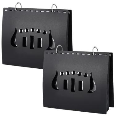 Imagem de FREEBLOSS 2 conjuntos de pastas dobráveis de plástico com 20 janelas de PVC transparente para fichários com anéis reforçados (19 cm x 16 cm / 20 cm x 17 cm)