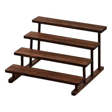 Imagem de Bothyi Suporte para exibição de figuras, expositor de madeira, organizador de perfumes e cosméticos, 4 Níveis