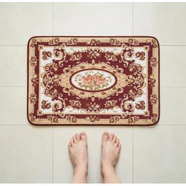 Imagem de Kit 2 Tapete Estampado Indiano Antiderrapante 40x60 Kasilar - Kasilar 