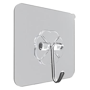 Imagem de 16Pcs Ganchos Adesivos de Alta Resistência 22lb Parede Aplique Suspensórios com Aço Inoxidável Casa Banheiro Teto para Toalha Planta Casaco Chave