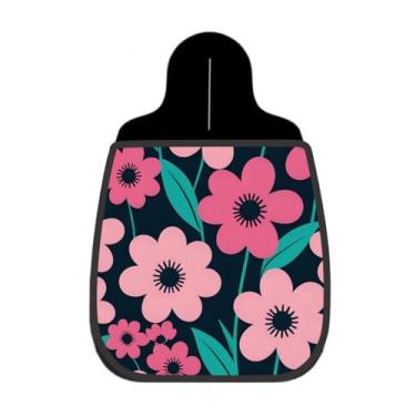 Imagem de Lixeira De Carro Organizador Lixinhocar Flores Rosa Fundo Preto 43