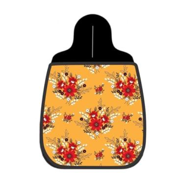 Imagem de Lixeira De Carro Organizador Lixinhocar Floral Amarelo Outono