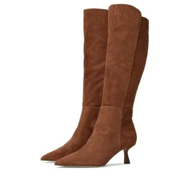 Imagem de Sam Edelman Bota de cano alto feminina Taylin, Panturrilha larga Dark Terra Toffee, 42