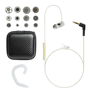 Imagem de SVXSODA Fone de ouvido discreto para polícia profissional, HDLO de 3,5 mm HDLO Microspeaker sem câmara para ouvir apenas para segurança policial, compatível com microfones walkie talkie e fones de