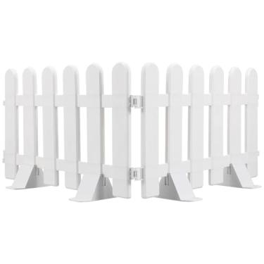 Imagem de 2 Unidades a cerca painel de cerca de jardim cerca de grama decorativa plantar árvore de Natal borda de cerca de plástico cerca de entrada de jardim Bainha barreira vaso de flores