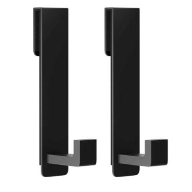 Imagem de HUFEEOH Pacote com 2 ganchos para toalha de banho, ganchos estendidos de aço inoxidável de 19 cm para porta de chuveiro de vidro sem moldura, toalheiro resistente para banheiro, comporta roupões e