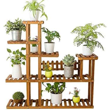 Imagem de U5GAAALPPQ9 Suporte de plantas, suporte de flores, suporte de plantas, suporte de vaso de flores, suporte para vaso de interior, exterior, jardim, pátio, sala de estar, decoração de bonsai, prateleira