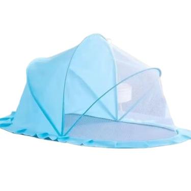 Imagem de Berço portátil com rede mosquiteira, cercado para brincar.(Azul)