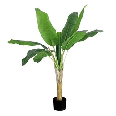 Imagem de SLGGPJBU Plantas Falsas Planta Artificial Bananeira Artificial Plantas Tropicais Grandes Folhas Falsas Plástico Monstera Folhas Musa Árvore para Sala de Estar Quarto Plantas Artificiais Interior