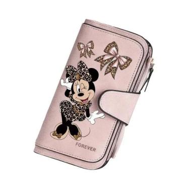 Imagem de Carteira Feminina Mickey Minnie Porta Cartões E Moedas Bolsas Feminina