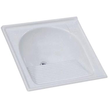 Imagem de Tanque Granitado Sintético Simples N°1 Com 60x60cm Branco - 500307 - A.j.rorato