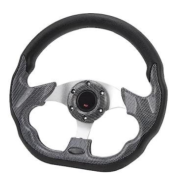 Imagem de aqxreight Volante de Carrinho de 12,5 Polegadas Substituição do Volante Com 6 Furos para E-Z-TXT e RXV Direção Azul Ergonômico Ele é Legal Fornece Couro Emocionante Perfeitamente Com o Ele é Coberto