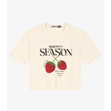 Imagem de Camiseta Juvenil Manga Curta em Meia Malha Minty Bege, 18, Bege