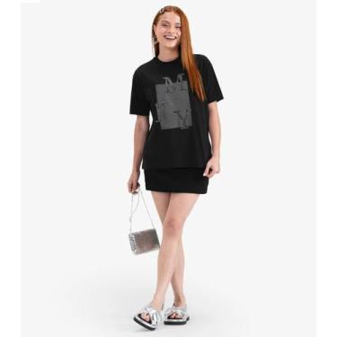 Imagem de Camiseta T-Shirt Manga Curta em Meia Malha Minty Preto, 12, Preto