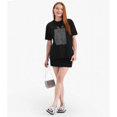 Imagem de Camiseta T-Shirt Manga Curta em Meia Malha Minty Preto, 14, Preto