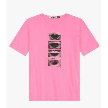 Imagem de Camiseta T-Shirt Manga Curta em Meia Malha Minty Rosa, 16, Rosa