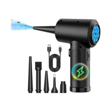Imagem de Soprador De Ar Comprimido LED Sem Fio Para Limpeza De Teclados De PC E
