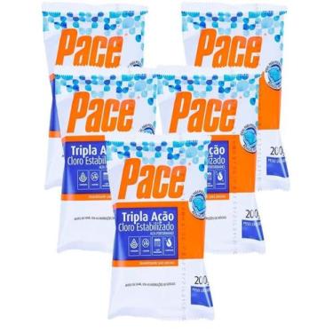 Imagem de Kit 5 Pastilhas De Cloro Pace Tripla Ação Tablete 3x1 200G - HTH