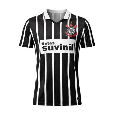 Imagem de Camisa Corinthians Polo Retrô 1995 Suvinil Listrada - Masculino Tamanh