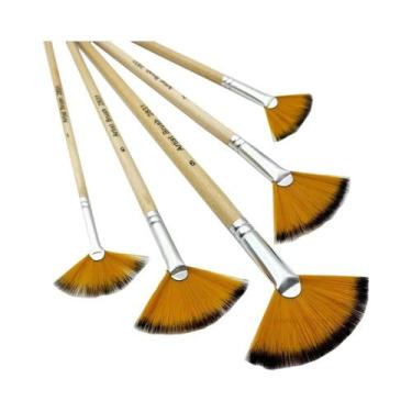 Imagem de Conjunto De Pincéis De Pintura Artística Com Cerdas De Nylon Macias E 