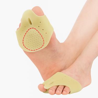 Imagem de Par Protetor de Joanete Palmilha em Silicone Ortopédico Apoio Plantar Alívio de Dores correção
