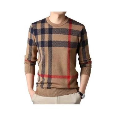 Imagem de Suéter De Lã Luxuoso Masculino Para Outono E Inverno, Marca Designer, 