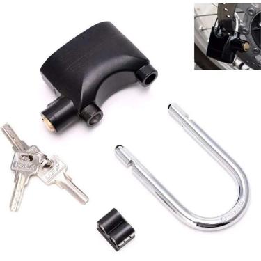 Imagem de Cadeado Com Alarme Sirene Segurança Grande Sistema Anti Furto 110db Som Alto