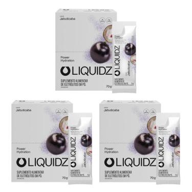 Imagem de LIQUIDZ® - Eletrólitos Zero Açúcares - Jabuticaba - Kit 3 Caixas - 42 sachês-Unissex