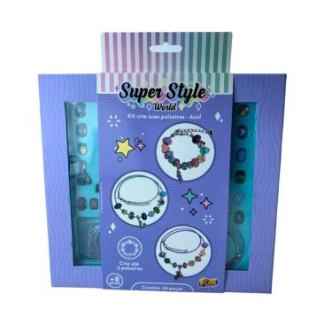 Imagem de Kit De Pulseiras Infantil Azul Fun - F0108-9