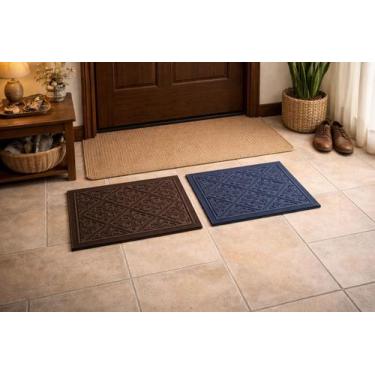 Imagem de Kit 2 Capacho de porta Tapete Emborrachado Vinil 57x37 Casa Escritorio