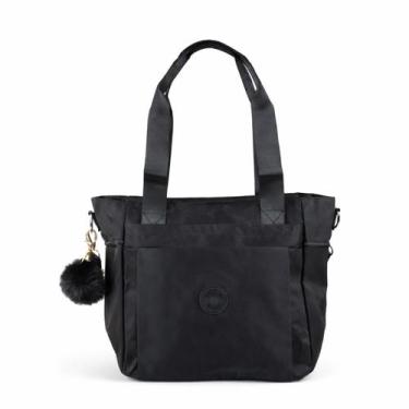 Imagem de Bolsa Feminina Grande Estilo Sacola Alça Transversal Bolso Lateral Rep