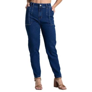 Imagem de Calça Jeans Sawary Mom - 282157 - Azul escuro 42, Azul, 42