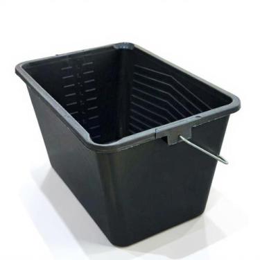 Imagem de Balde Caçamba Para Pintura 10 Litros Reforçada Preto Com Alça e Suport