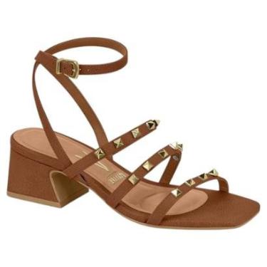 Imagem de Sandália Vizzano Salto Bloco com Tachas Fashion e Sofisticada-Feminino