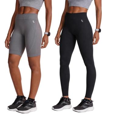 Imagem de Kit Lupo Sport Academia Legging Max + Bermuda Cós Alto-Feminino