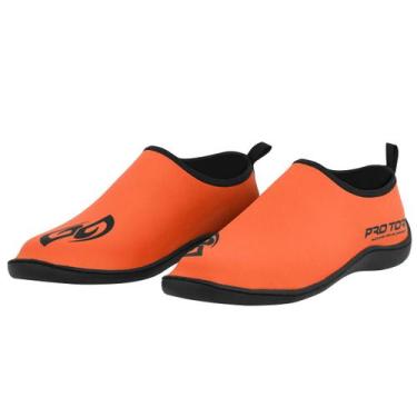 Imagem de Sapatilha Aquática Infantil Pro Tork Neoprene, Laranja neon, 34