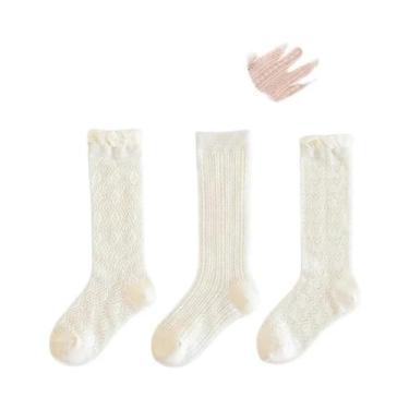 Imagem de Meias De Princesa De Renda Até O Joelho Para Meninas, Finas De Algodão