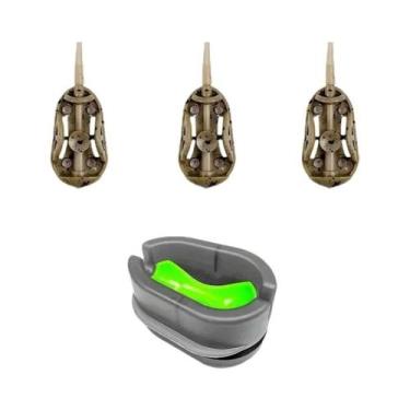 Imagem de Kit completo de alimentador de pesca de carpa - lançador de isca de al