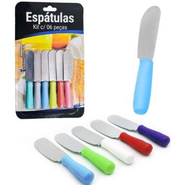 Imagem de Jogo de 6 Espátulas Coloridas para Manteiga de Inox - Inter